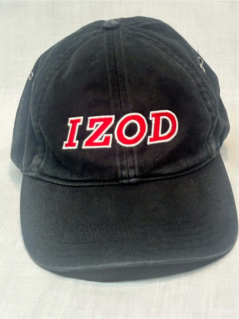 VTG IZOD Black Red Embroidered Dad Hat Y2K Cap Richardson 330